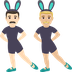 Hur Män med kaninöron: ljus hy, mellanljus hy emoji ser ut på Joypixels.