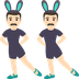 Hur Män med kaninöron: ljus hy emoji ser ut på Joypixels.