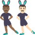Hur Män med kaninöron: mellanmörk hy, ljus hy emoji ser ut på Joypixels.
