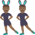 Hur Män med kaninöron: mellanmörk hy emoji ser ut på Joypixels.