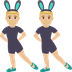 Hur Män med kaninöron: mellanljus hy emoji ser ut på Joypixels.
