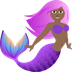 How Mermaid: Medium-Dark Skin Tone emoji looks on Joypixels.