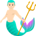 How Merman: Light Skin Tone emoji looks on Joypixels.