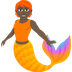 Bagaimana Merperson: Dark Skin Tone emoji terlihat di Joypixels.