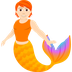 Bagaimana Merperson: Light Skin Tone emoji terlihat di Joypixels.