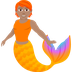 Bagaimana Merperson: Medium Skin Tone emoji terlihat di Joypixels.