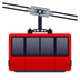 How Mountain Cableway emoji looks on Joypixels.