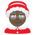 Wie Weihnachtsfrau: dunkle Hautfarbe Emoji auf Joypixels aussieht.