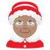 Wie Weihnachtsfrau: mittlere Hautfarbe Emoji auf Joypixels aussieht.