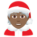 Wie Weihnachtsperson: mitteldunkle Hautfarbe Emoji auf Joypixels aussieht.