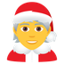 Bagaimana Mx Claus emoji terlihat di Joypixels.