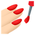 How Nail Polish: Light Skin Tone emoji looks on Joypixels.