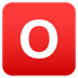 How O Button (Blood Type) emoji looks on Joypixels.