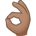 How OK Hand: Medium Skin Tone emoji looks on Joypixels.