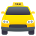 Bagaimana Oncoming Taxi emoji terlihat di Joypixels.