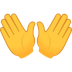 How Open Hands emoji looks on Joypixels.