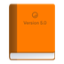 Bagaimana Orange Book emoji terlihat di Joypixels.