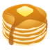 Bagaimana Pancakes emoji terlihat di Joypixels.