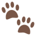 How Paw Prints emoji looks on Joypixels.