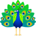 Bagaimana Peacock emoji terlihat di Joypixels.