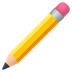 Bagaimana Pencil emoji terlihat di Joypixels.