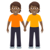 How People Holding Hands: Medium-Dark Skin Tone emoji looks on Joypixels.