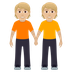 How People Holding Hands: Medium-Light Skin Tone emoji looks on Joypixels.