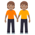 How People Holding Hands: Medium Skin Tone emoji looks on Joypixels.