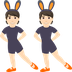 Hur Personer med kaninöron: ljus hy emoji ser ut på Joypixels.