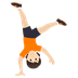 How Person Cartwheeling: Light Skin Tone emoji looks on Joypixels.