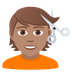 Bagaimana Person Getting Haircut: Medium Skin Tone emoji terlihat di Joypixels.