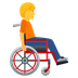 Bagaimana Person in Manual Wheelchair Facing Right emoji terlihat di Joypixels.