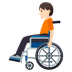 How Person in Manual Wheelchair: Light Skin Tone emoji looks on Joypixels.