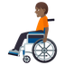 Bagaimana Person in Manual Wheelchair: Medium-Dark Skin Tone emoji terlihat di Joypixels.