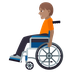 How Person in Manual Wheelchair: Medium Skin Tone emoji looks on Joypixels.