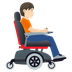 How Person in Motorized Wheelchair Facing Right: Light Skin Tone emoji looks on Joypixels.