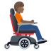 How Person in Motorized Wheelchair Facing Right: Medium-Dark Skin Tone emoji looks on Joypixels.