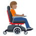 Bagaimana Person in Motorized Wheelchair Facing Right: Medium Skin Tone emoji terlihat di Joypixels.