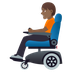 Bagaimana Person in Motorized Wheelchair: Medium-Dark Skin Tone emoji terlihat di Joypixels.