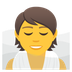 Wie Person in Dampfsauna Emoji auf Joypixels aussieht.