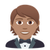 How Person in Tuxedo: Medium Skin Tone emoji looks on Joypixels.