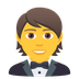 How Person in Tuxedo emoji looks on Joypixels.