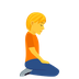 How Person Kneeling Facing Right emoji looks on Joypixels.