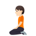 How Person Kneeling: Light Skin Tone emoji looks on Joypixels.