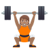 Bagaimana Person Lifting Weights: Medium Skin Tone emoji terlihat di Joypixels.