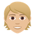 Wie Person: mittelhelle Hautfarbe Emoji auf Joypixels aussieht.