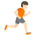 How Person Running Facing Right: Light Skin Tone emoji looks on Joypixels.