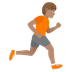 How Person Running Facing Right: Medium Skin Tone emoji looks on Joypixels.