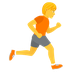 Bagaimana Person Running Facing Right emoji terlihat di Joypixels.