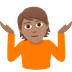 How Person Shrugging: Medium Skin Tone emoji looks on Joypixels.